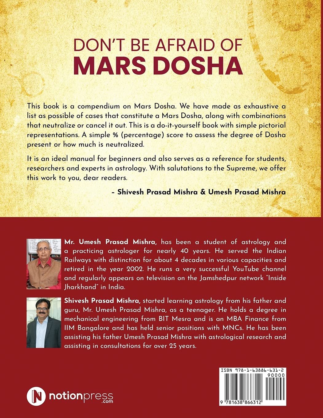 Don’t be afraid of Mars Dosha: A step by step illustrated guide for Non-Astrologers and experts alike - By Shivesh Prasad Mishra (Author), Umesh Prasad Mishra (Author) - Image 2